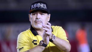 Diego Armando Maradona durante un encuentro contra Venados