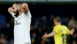 Karim Benzema lamenta una falla frente al Villarreal