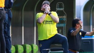 Maradona festeja gol con Dorados