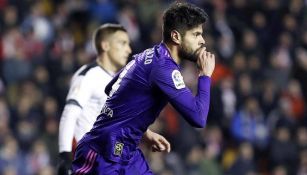 Néstor Araujo festeja su primer gol con el Celta de Vigo