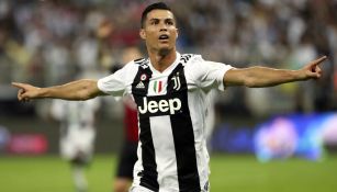 Cristiano Ronaldo celebra su anotación frente al Milan