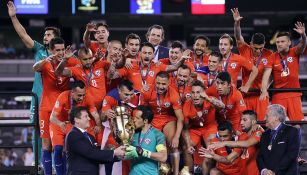 La selección chilena festeja bicampeonato de Copa América
