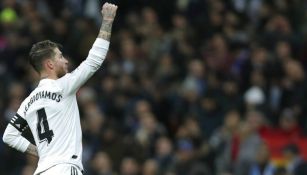 Ramos festeja gol contra Girona