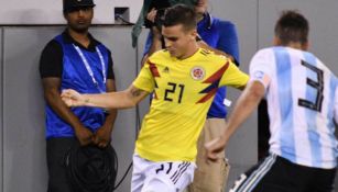 Nicolás Benedetti durante un partido con Colombia