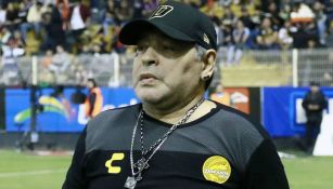 Diego Maradona durante un partido de Dorados