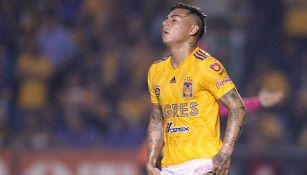Edu Vargas se lamenta en juego de Tigres