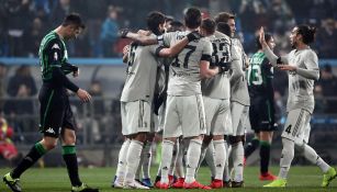 Juventus festeja victoria frente al Sassuolo 