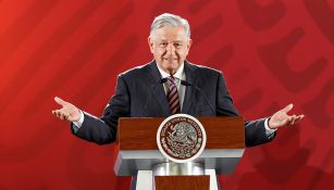 López Obrador en una conferencia matutina