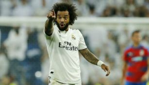 Marcelo durante partido del Real Madrid 