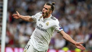 Gereth Bale festeja un gol con el Real Madrid
