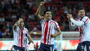 Dieter Villalpando festeja gol ante Atlético de San Luis