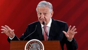 López Obrador durante una conferencia matutina 