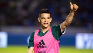 El Chucky Lozano previo a un partido con México 