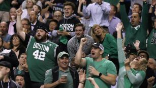 Aficionados de los Boston Celtics durante un partido