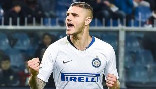 Mauro Icardi festeja gol con el Inter de Milán