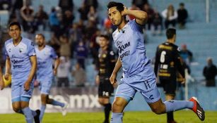 Pérez festeja un gol con Tampico Madero
