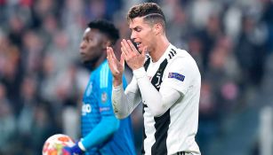 Cristiano Ronaldo se lamenta en juego de la Juve contra Ajax