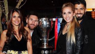 Messi y Suárez posan para la fotografía