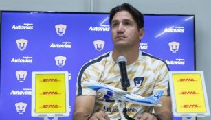Bruno Marioni, en conferencia de prensa con Pumas 