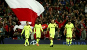 Jugadores del Barcelona salen cabizbajos tras derrota vs Liverpool 
