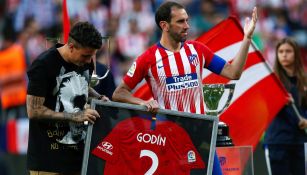 Godín se despide del Atlético en el Metropolitano 