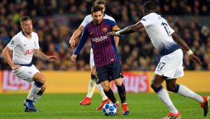 Messi enfrenta a elementos del Totenham en Camp Nou 