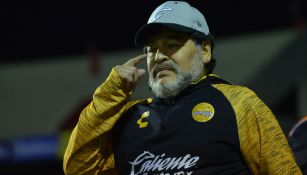 Maradona durante un partido del Ascenso MX 