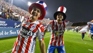 Jugadores del Atlético San Luis festejan el ascenso a la Liga MX
