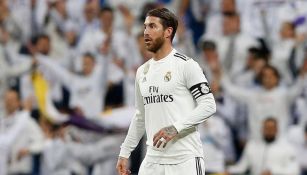 Sergio Ramos en un partido del Real Madrid