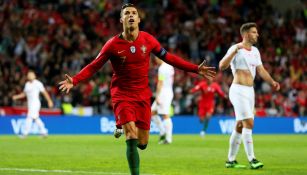 Cristiano Ronaldo celebra una anotación contra Suiza 