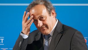 Platini, durante una reunión de UEFA 
