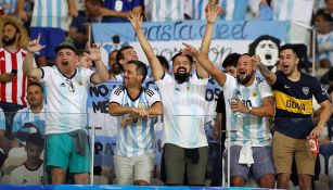 Aficionados de Argentina apoyan en la Copa América