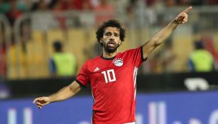 Mohamed Salah  en un partido con Egipto