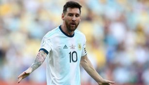 Lionel Messi en el partido contra Venezuela