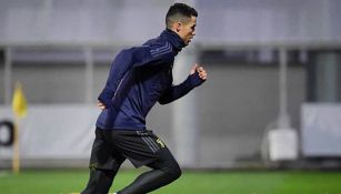 Cristiano Ronaldo en un entrenamiento de la Juventus