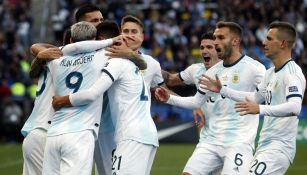 Argentina celebra una anotación frente a Chile 
