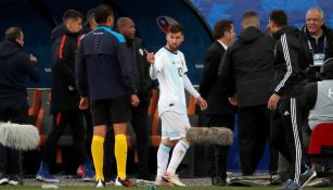 Messi tras ser expulsado del juego vs Chile 