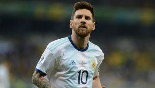Lionel Messi durante un encuentro frente a Brasil 