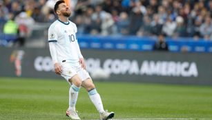 Lionel Messi, en lamento durante un juego con Argentina
