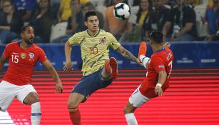 James, durante juego contra Chile en la Copa América 2019