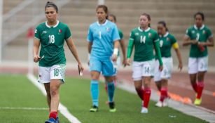 Jugadoras de México tras derrota ante Paraguay