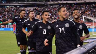 Selección Mexicana celebra un gol frente a Estados Unidos