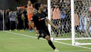 Carlos Vela celebra uno de sus goles con Los Angeles FC
