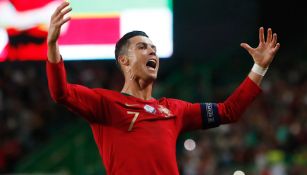 Cristiano Ronaldo celebra una anotación con Portugal 