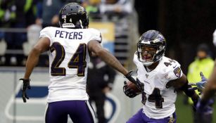 Ravens celebra una anotación contra Seattle