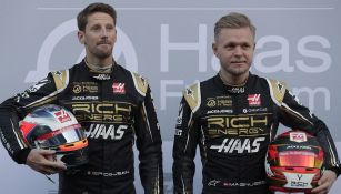 Magnussen y Grosjean previo a las prácticas en Cataluña