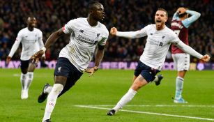 Sadio Mané celebra un gol con Liverpool en la Premier 