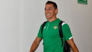 Andrés Guardado, previo a un partido con el Betis