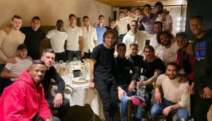 Jugadores de Real Madrid en cena navideña
