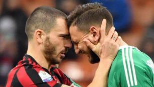 Bonucci y Donnarumma en lamento como jugadores del Milan